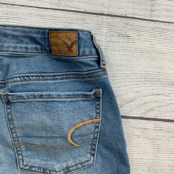 American Eagle Jeans 4 Short Jegging Skinny Stretch Light Wash Inseam 27.5" - Picture 8 of 11